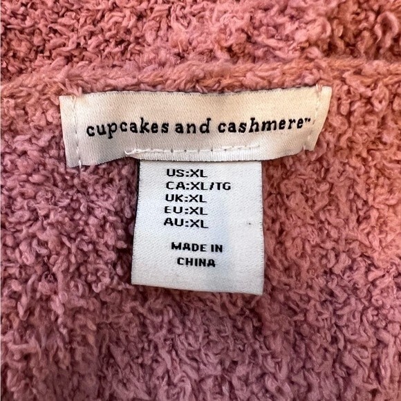 Cupcakes and Cashmere Sweater Soft Cozy V neck sweater sz XL pink dusty rose - Picture 5 of 6